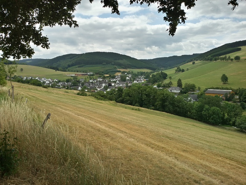 Blick auf Kirchrarbach und das Rarbachtal